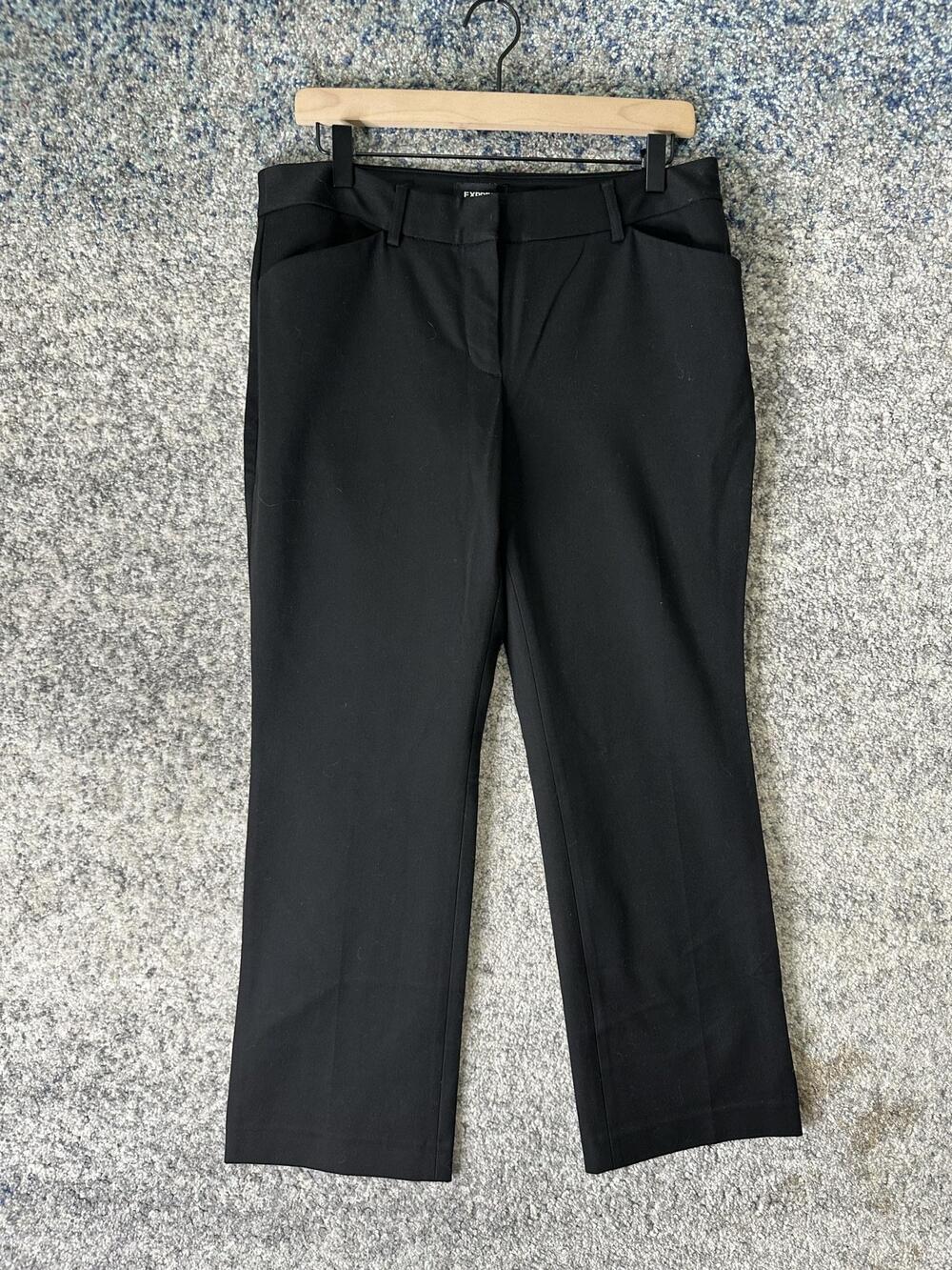 Express Pants Womens 10S Black Editor Barely Boot Low Rise Stretch Work Office